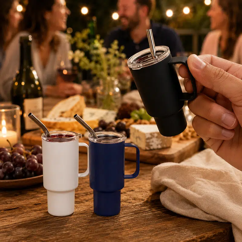 Mini Insulated Tumbler 2oz – Drink Bottles – available in black, blue, white colours