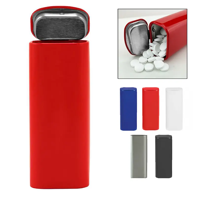 Flip Top Mint Tin – Mints – available in black, blue, red, silver colours and 1 more