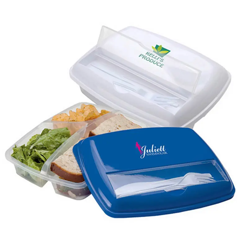 3 Section Lunch Box – Lunch Bags – available in blue, white colours