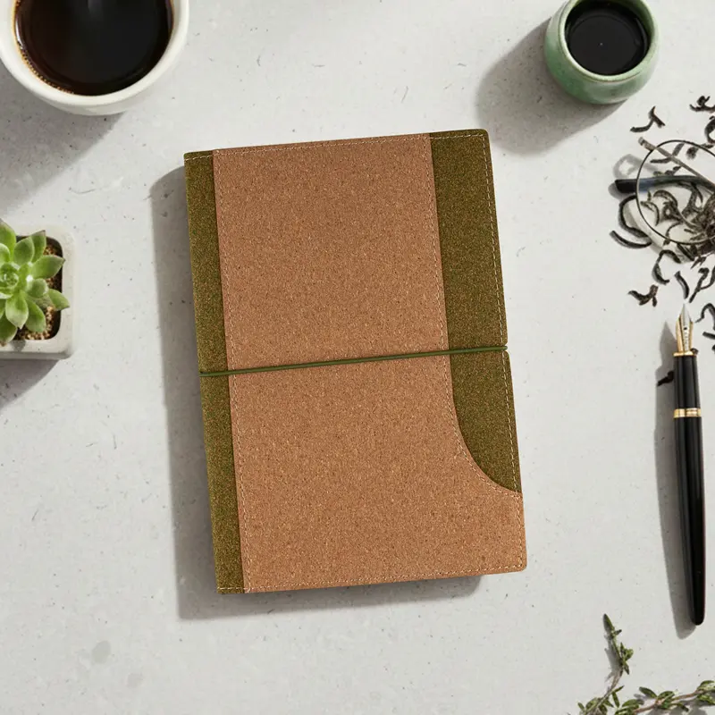 Tea Leaves and Cork Notebook – Notebooks – available in brown colour