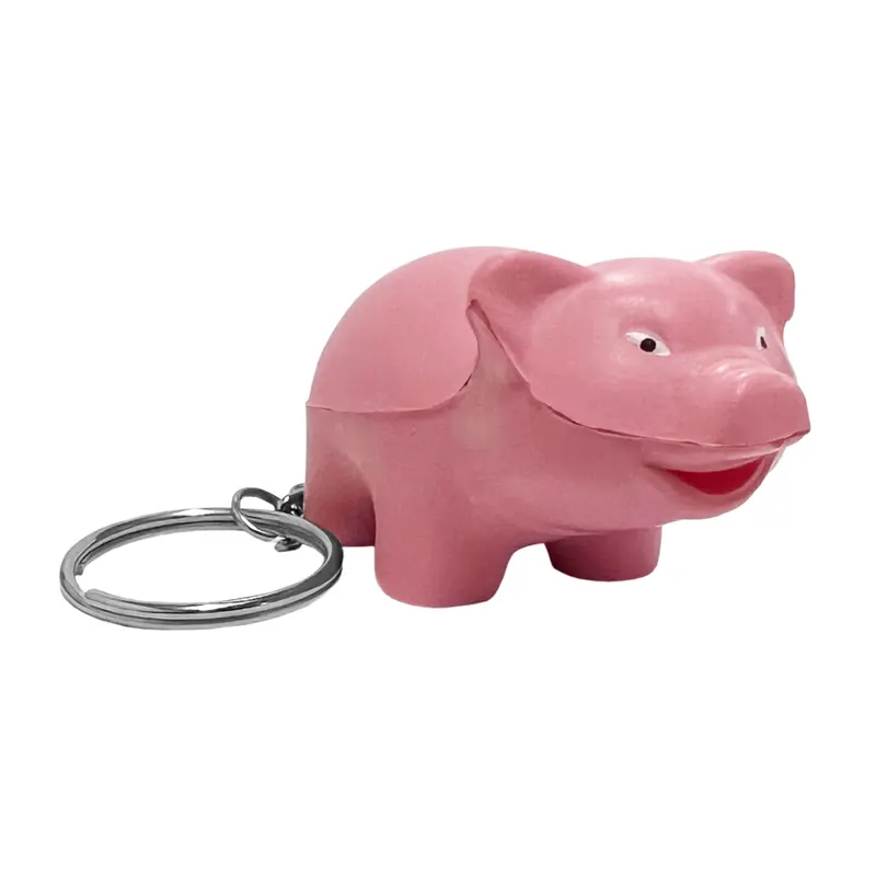 Stress Pig Key Ring – Stress Shapes – available in pink colour