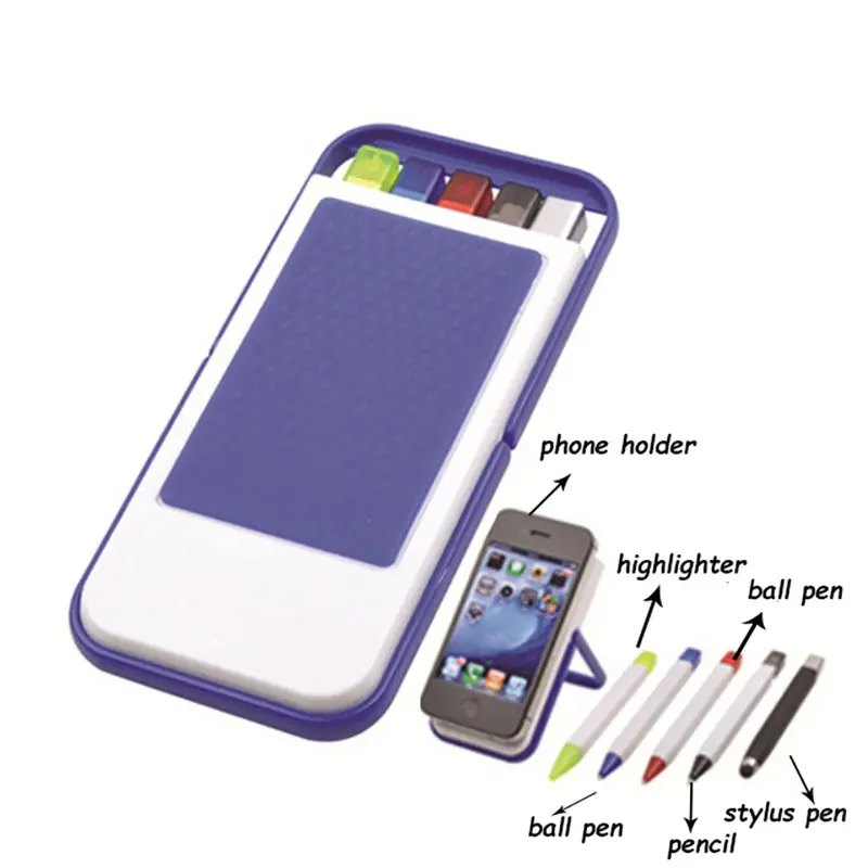 Mobile Holder with Pen Sets – Phone Accessories – available in black, blue, green, grey colours and 1 more