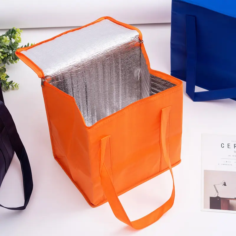 Non Woven Cooler Bag with Zipped Lid – Cooler Bags – available in black, blue, green, orange colours and 3 more