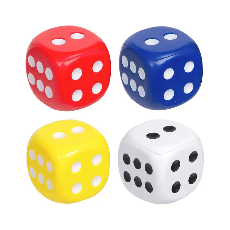 Stress Small Dice – Stress Shapes – available in blue, red, white, yellow colours