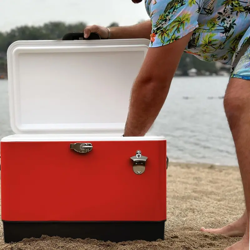 Tuscon Metal Ice Cooler Box 30L – Cooler Bags – available in red, white colours