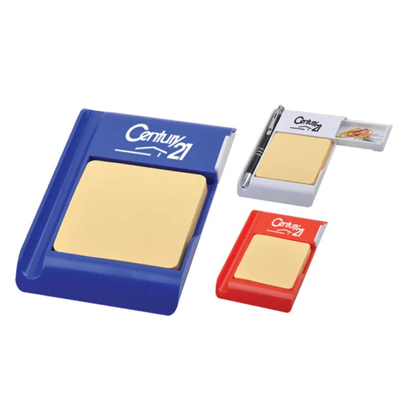 Memo Holder with Clip – Notepads – available in blue, red, white colours