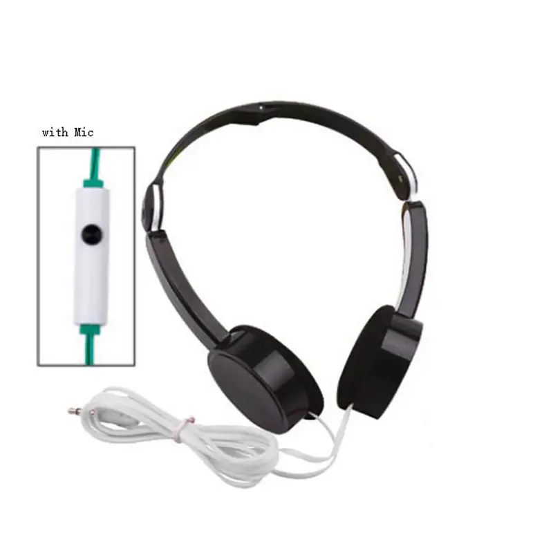 Foldable Headphones with Mic – Earbuds – available in black colour