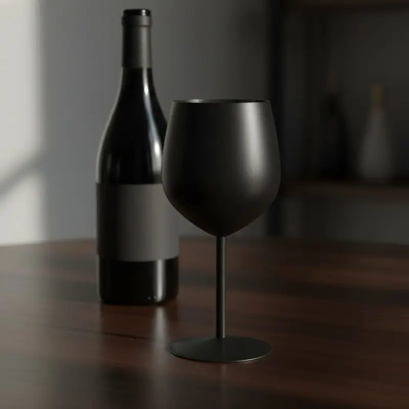 Bella Stainless Steel Wine Glass – Wine Glasses – available in black, gold, silver, white colours