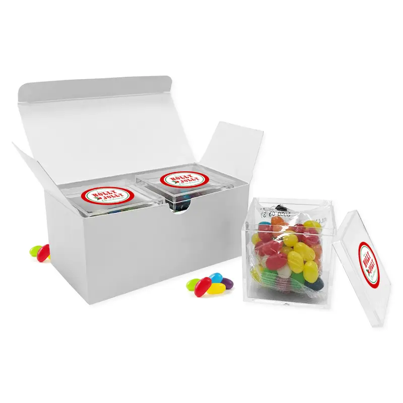 Jelly Bean 2 Cubes In Gift Pack – Lollies – available in white colour