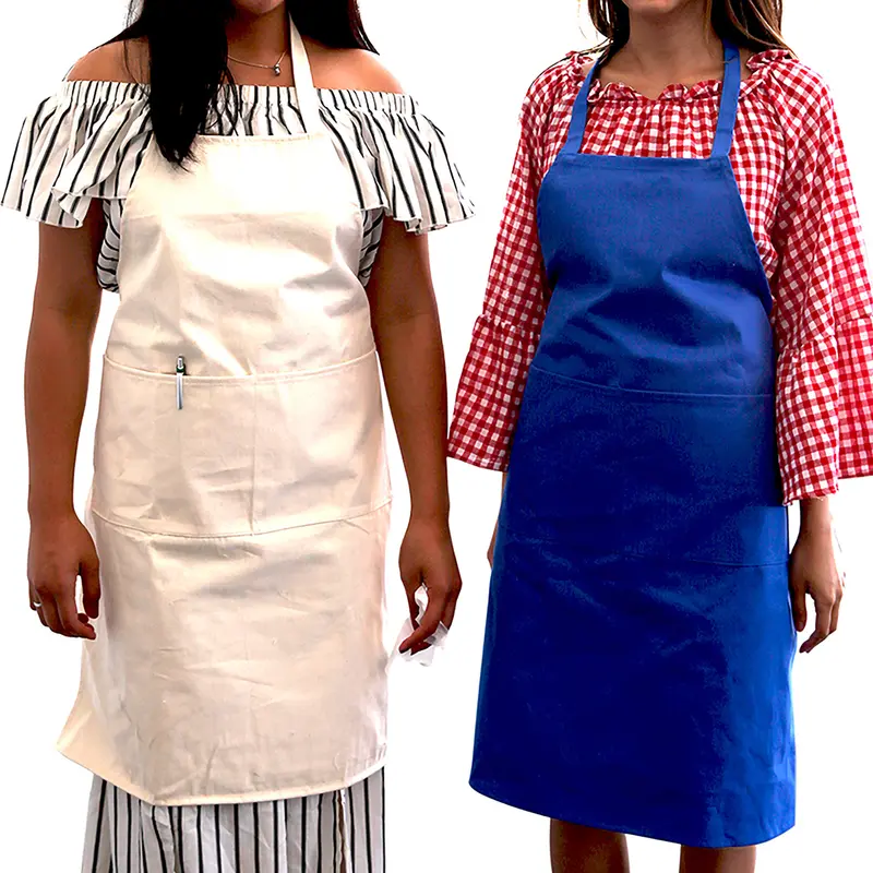 Jacky’s Cotton Apron – Aprons – available in beige, black, blue, green colours and 1 more