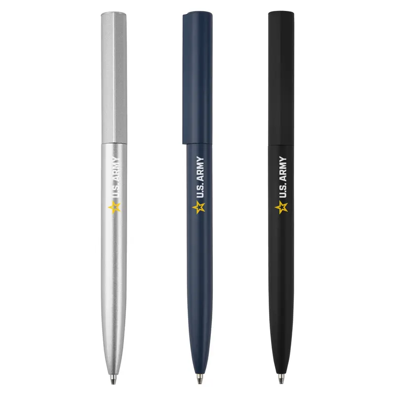 Valorias – Metal Pens – available in black, blue, silver colours