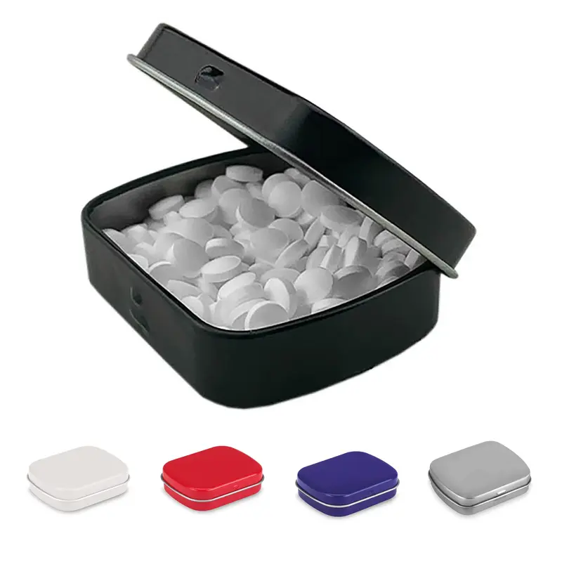 Rectangular Mint Tin – Mints – available in black, blue, red, silver colours and 1 more