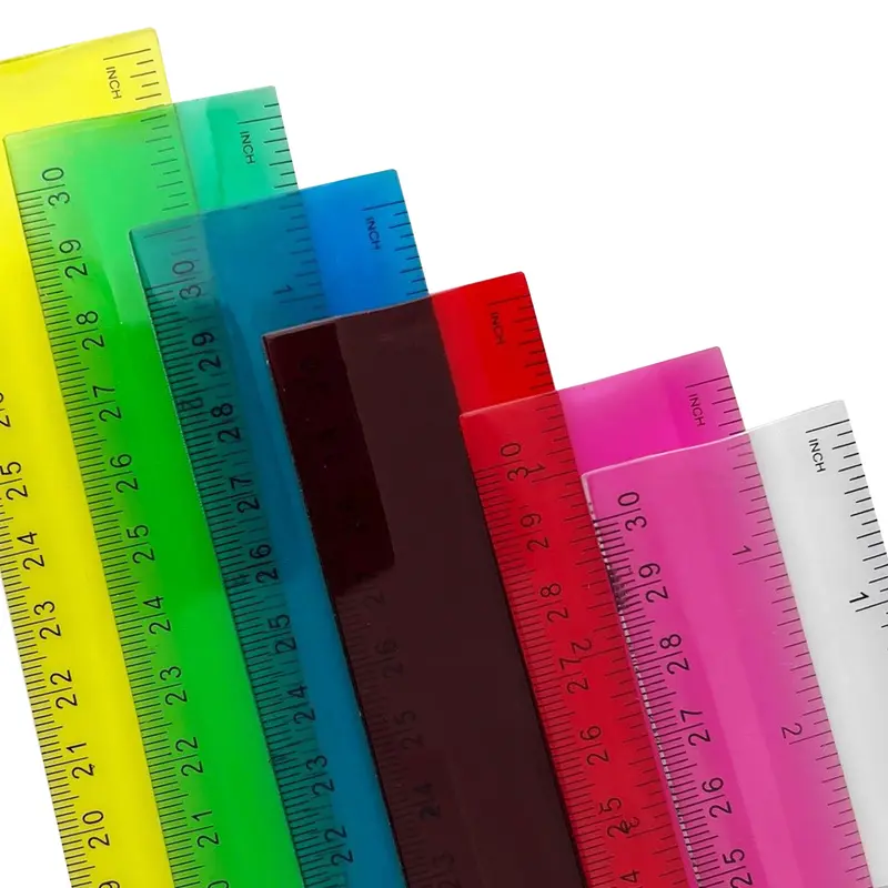 PVC Soft Plastic Ruler – Rulers – available in blue, green, pink, red colours and 2 more