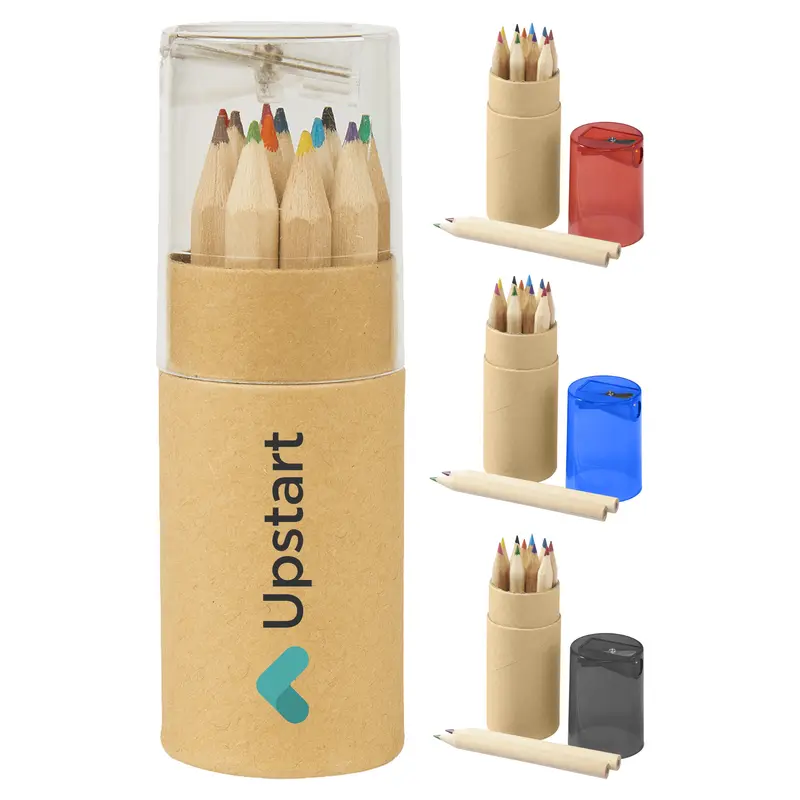 2in1 Colour Pencil Tube – Coloured Pencils – available in black, blue, red, white colours
