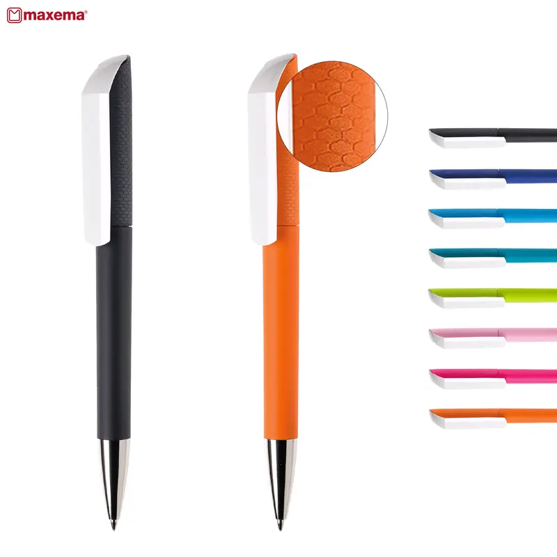 Flow 1T-GOM CB – Plastic Pens – available in black, blue, green, orange colours and 1 more