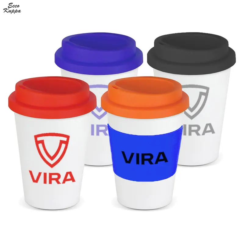 Ecco Kuppa 12oz Double Wall – Reusable Coffee Cups – available in black, blue, orange, red colours