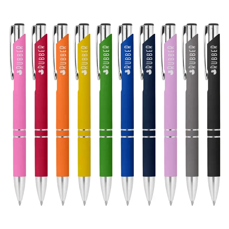 Euroauz Rubberised – Plastic Pens – available in black, blue, green, grey colours and 5 more