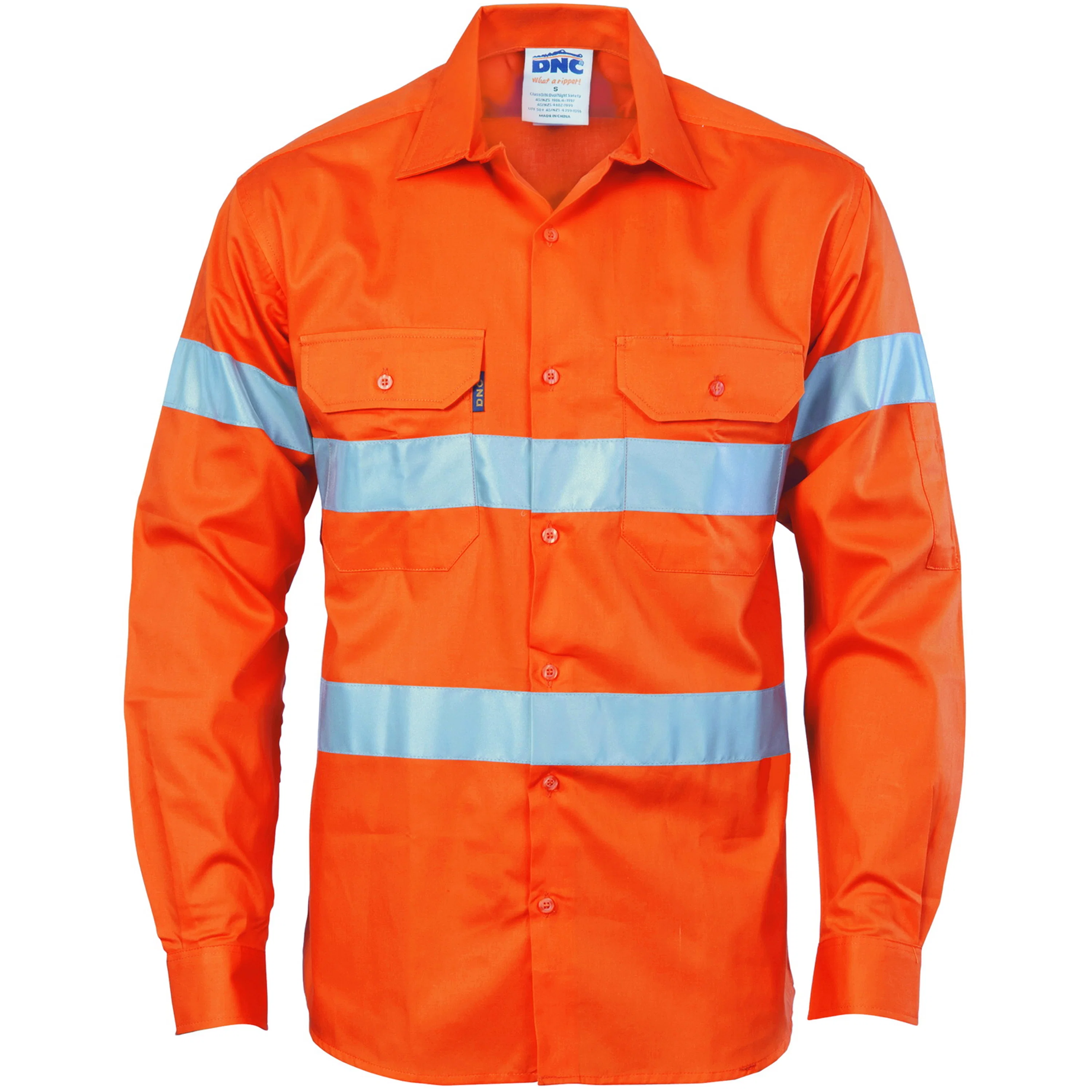 HiVis D/N Drill Shirt with CSR R/Tape in Orange