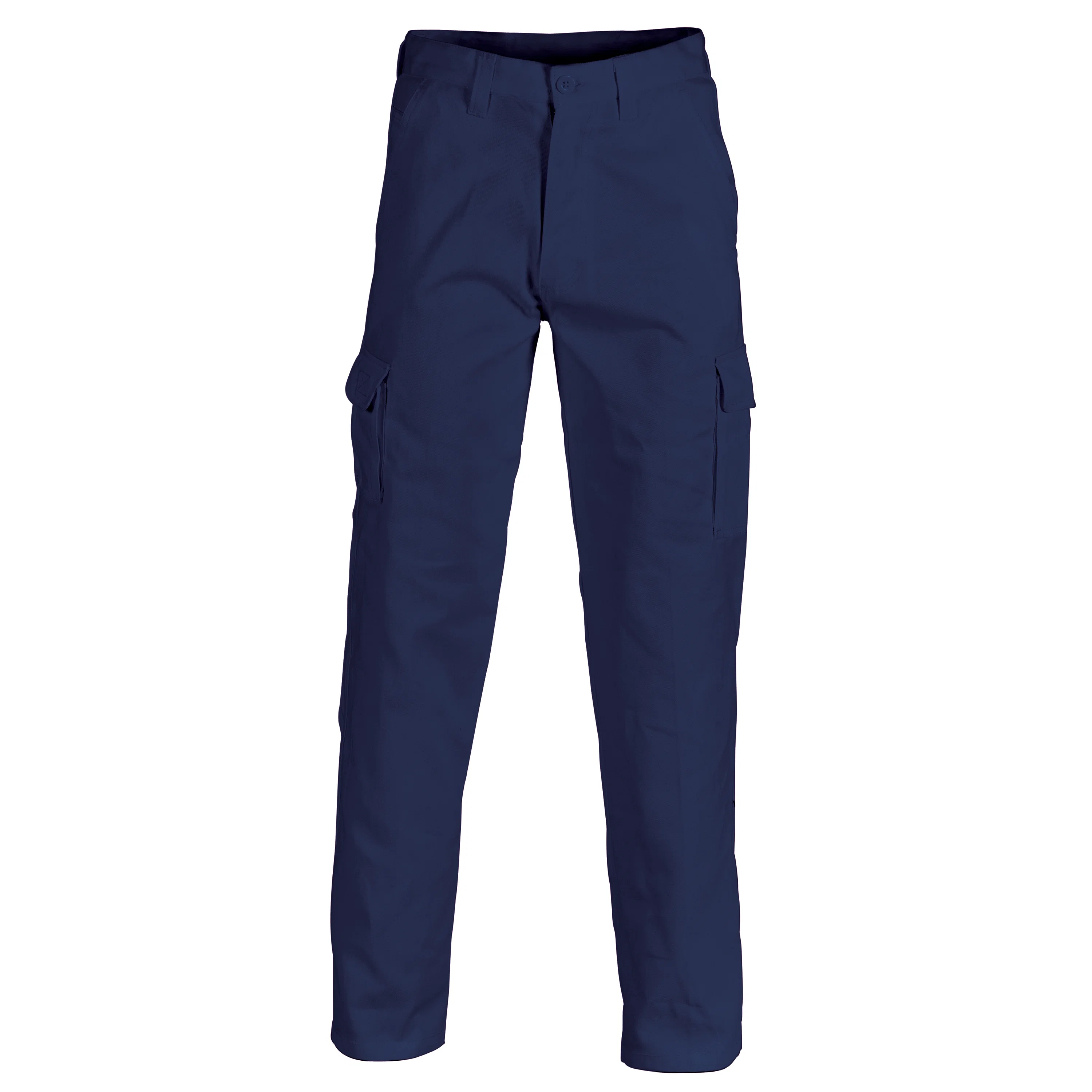 Cotton Drill Cargo Pants in Navy