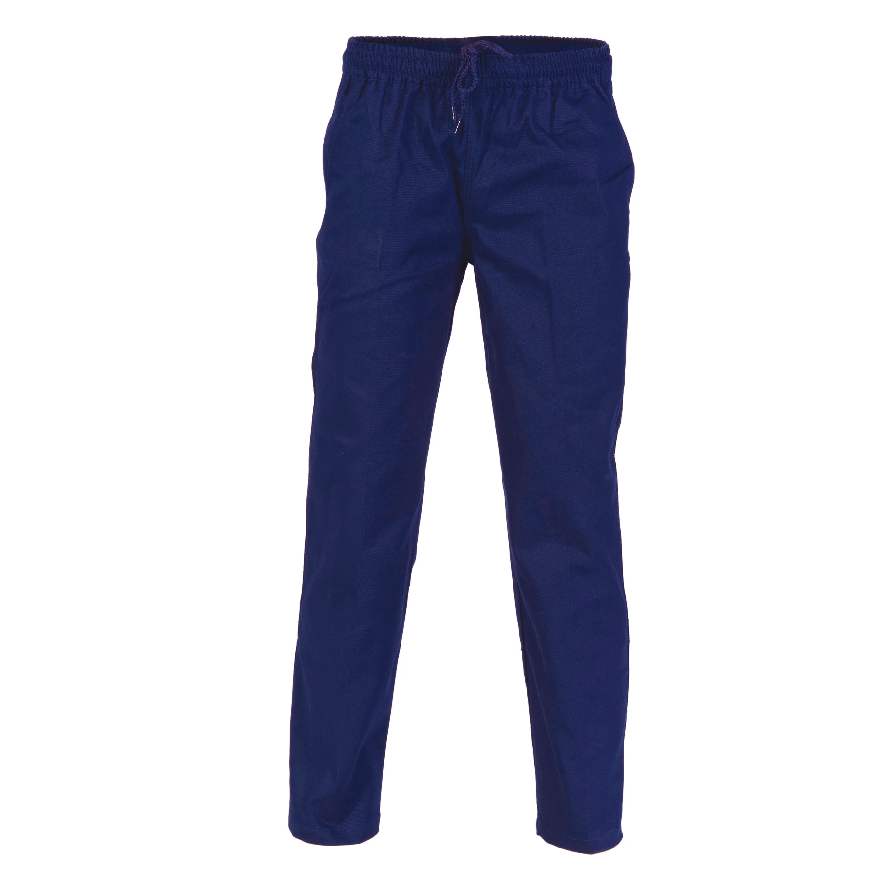 Drill Elastic Waist Pants in Navy