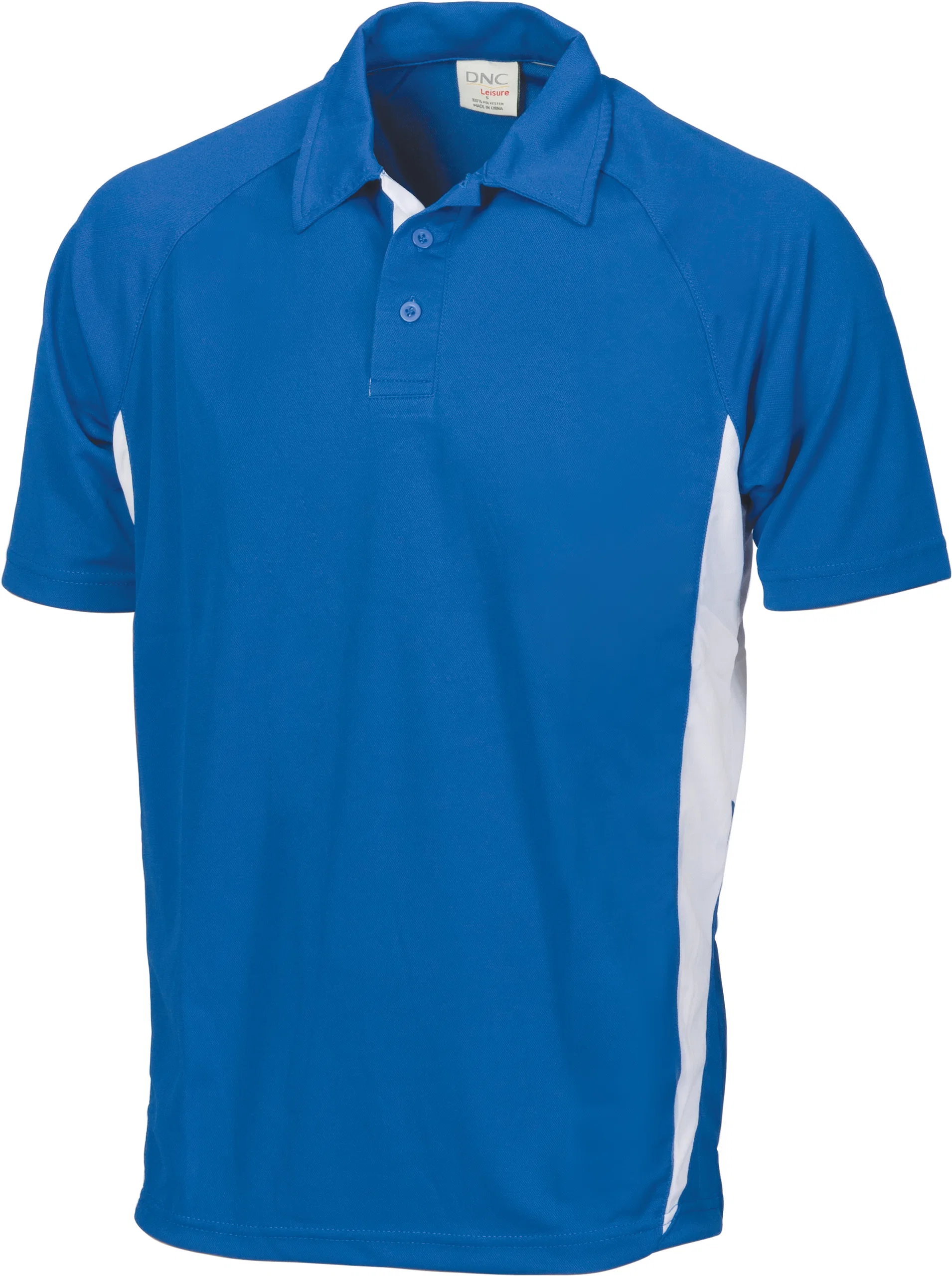 Kids Cool-Breathe Side Panel Polo Shirt in Royal/White