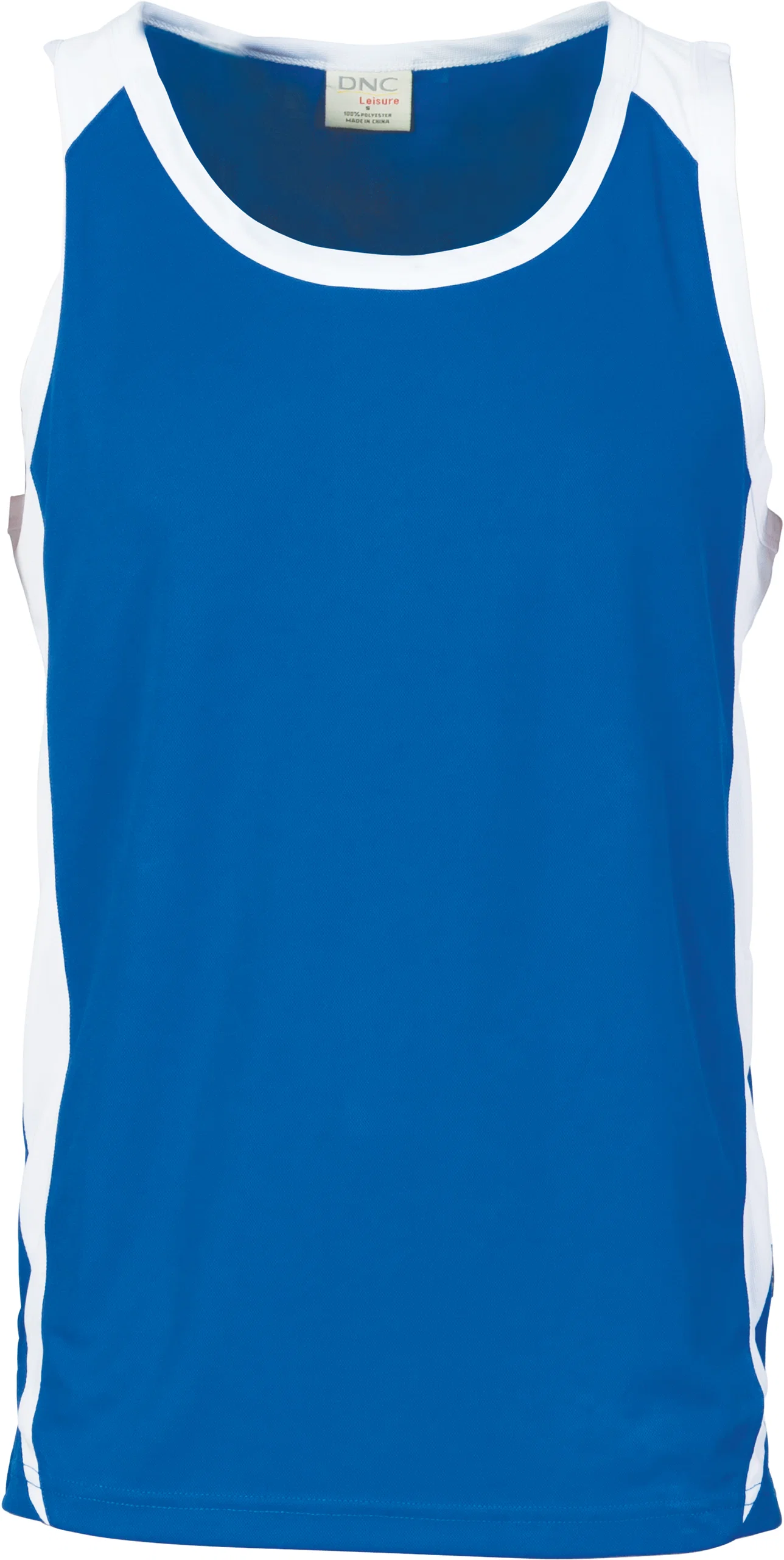 Kids Cool-Breathe Contrast Singlet in Royal/White