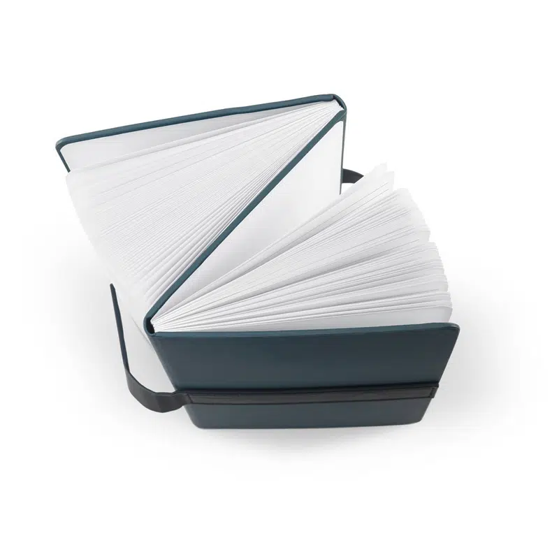 Sanderson – A5 notebook in PU (50% recycled) with two blocks: lined pages and plain pages – Notebooks