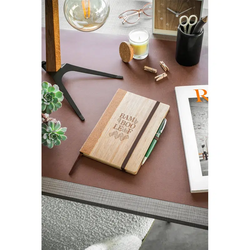 Orwell – A5 notebook in bamboo and cork sheets with lined sheets – Notebooks – available in beige colour