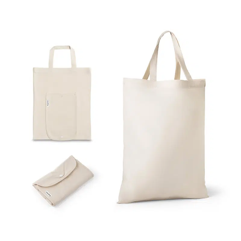 Beirut – Foldable bag in cotton (50%), recycled cotton (30%) and polyester (20% rPET) (140 g/m²) – Tote Bags – available in beige colour