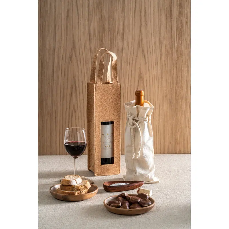 Jerome – 100% cotton bag for bottle (180 g/m²) – Tote Bags – available in beige colour