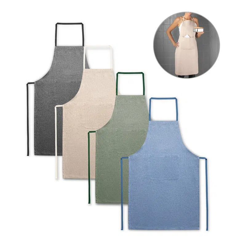 Zimbro – Apron with recycled cotton (140 g/m²) – Aprons – available in beige, black, blue, green colours