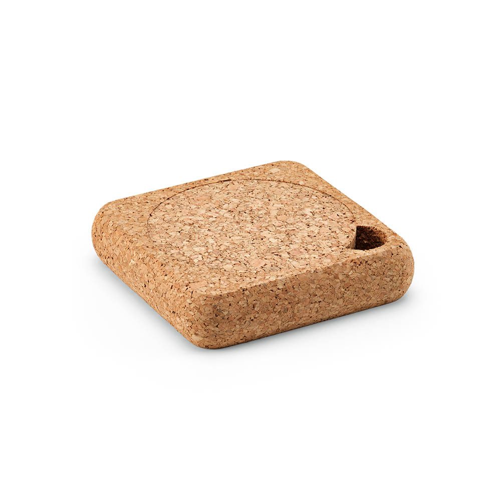 Klein cork coasters. Set of 6 with organizer. Made in Portugal – Kitchenware – Ecosource – available in Natural – photo 1 of 8