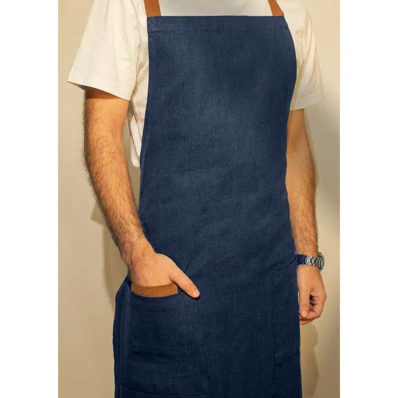 Cardamom – Cotton (80% recycled) and polyester (20% recycled) apron (220 g/m²) – Aprons – available in black, blue colours