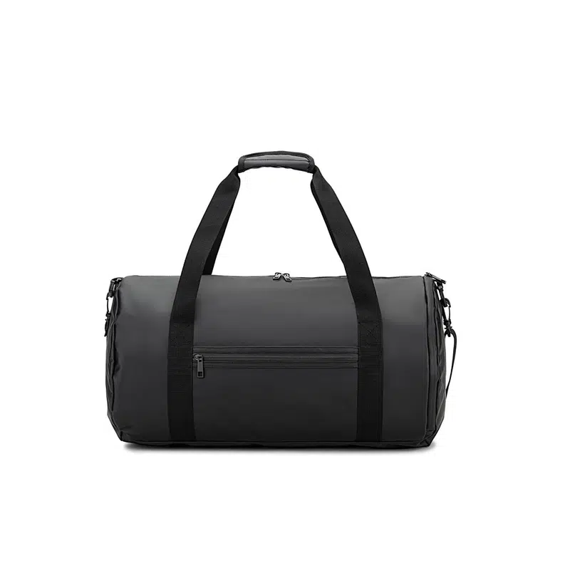 Osasco Sport – Cylindrical sports bag in high-density 600D recycled polyester with side compartment for shoes – Duffle/Sports Bags