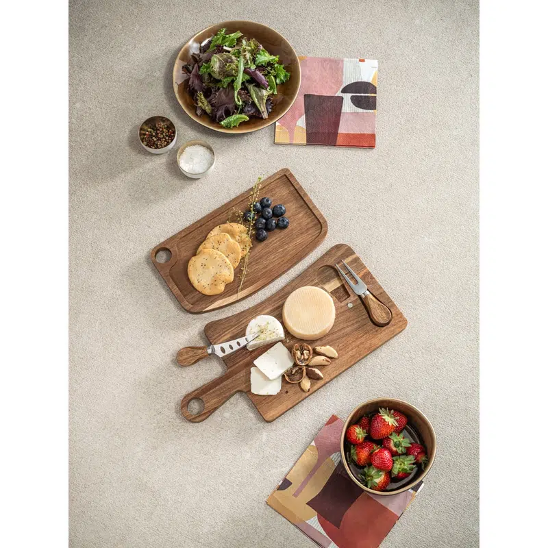 Caper – Acacia wood board – Cheese Boards – available in beige colour