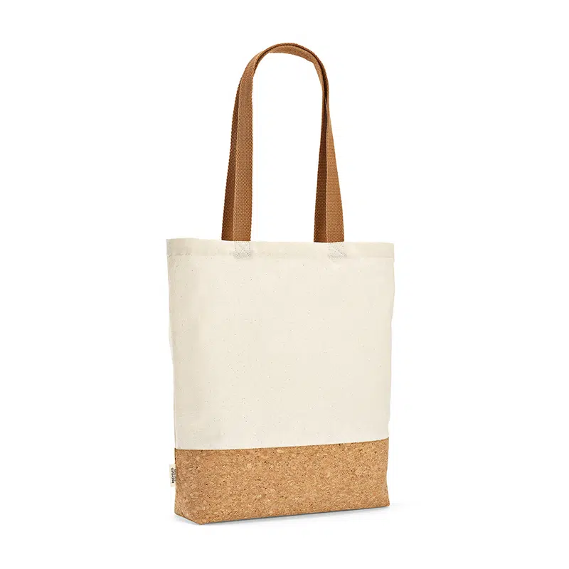 Chimborazo Shopping Bag rCotton 180gsm and Cork – Tote Bags – available in beige colour