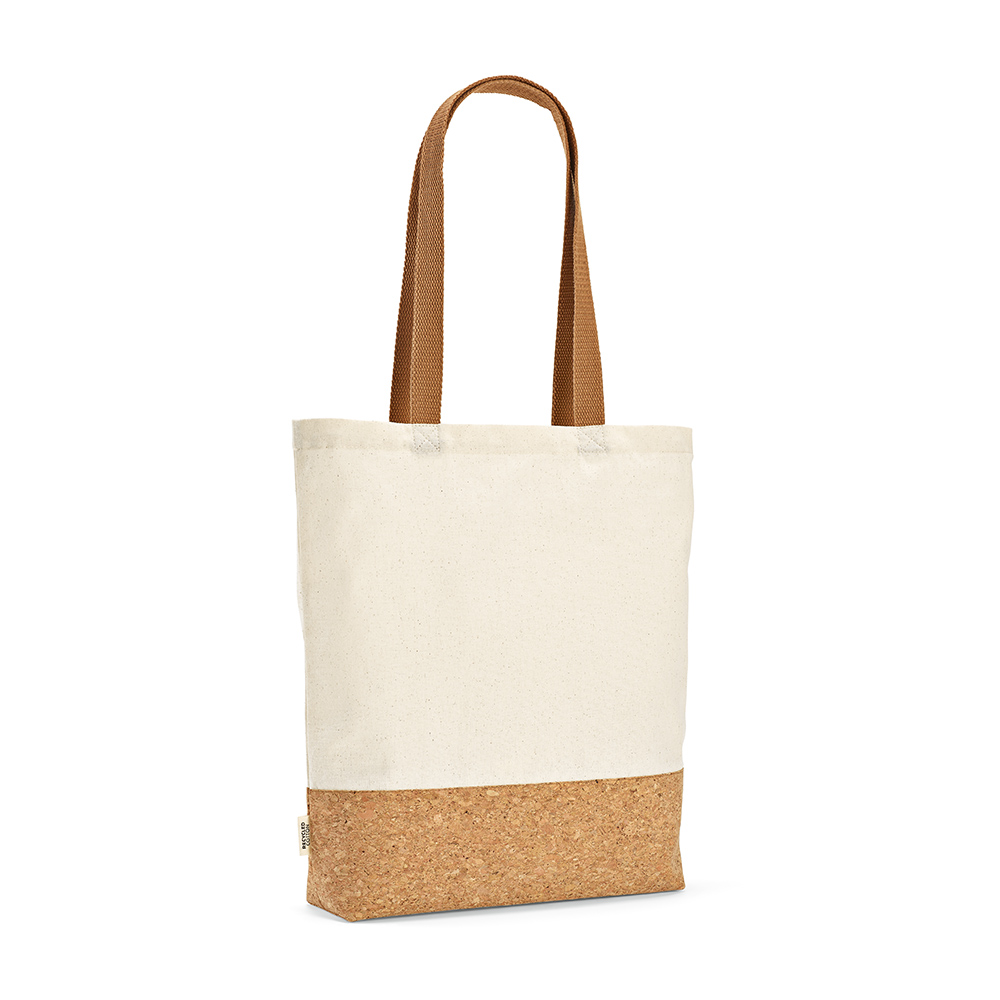 Chimborazo Shopping Bag rCotton 180gsm and Cork – Tote Bags – Ecosource – available in Natural – photo 1 of 8