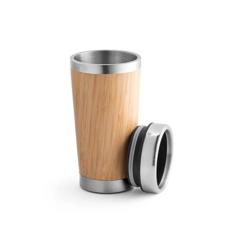 Pietro – Bamboo and stainless steel travel cup 500 mL – Gift Sets – available in beige colour