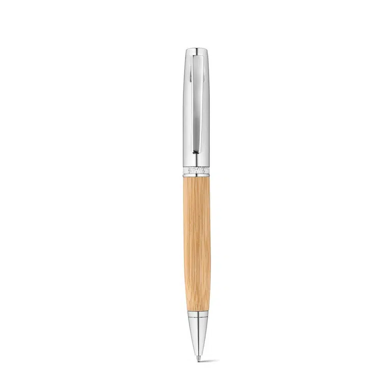 Fuji – Bamboo and metal ball pen with case – Writing – available in beige colour