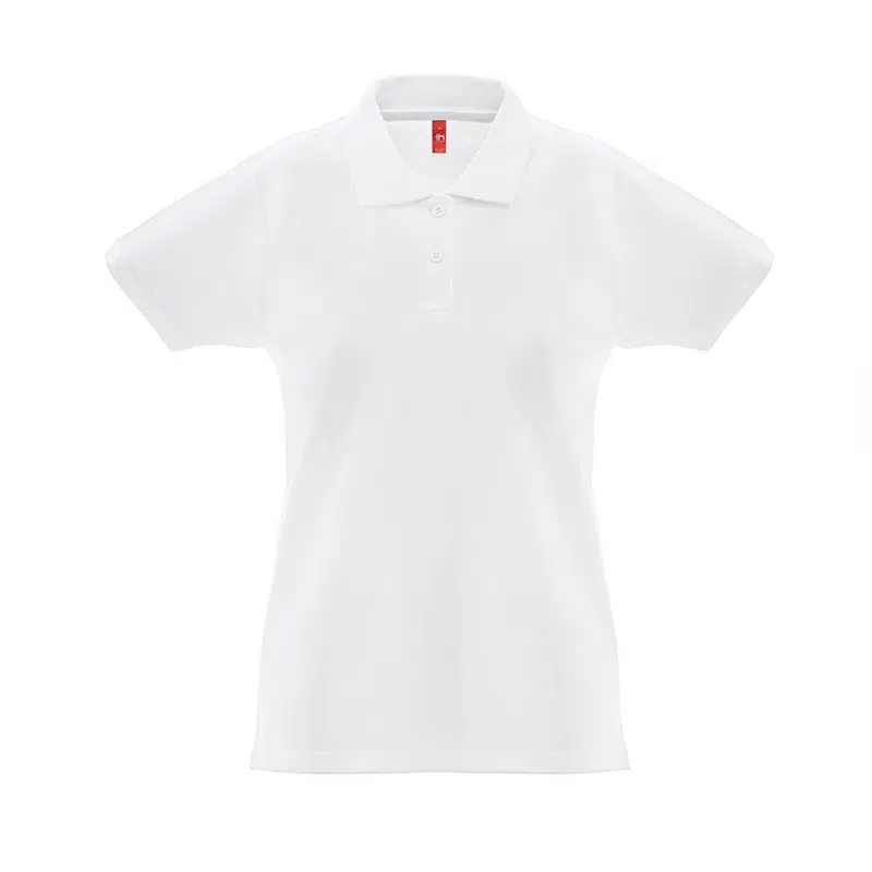 Thc Monaco Women Wh – Women's short-sleeved polo shirt in carded cotton – Polo Shirts – available in white colour