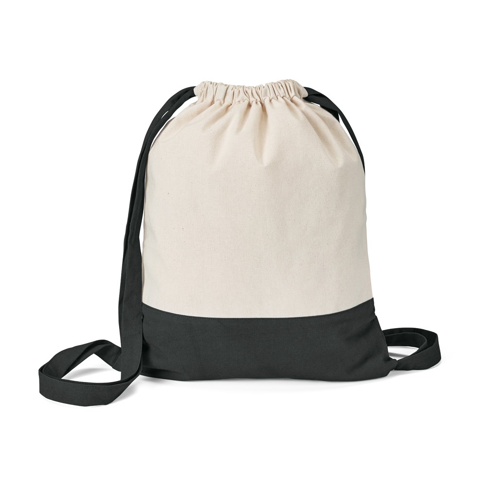 Romford – 100% cotton drawstring bag (180 g/m²) – Drawstring Bags – Ecosource – available in Black, Navy blue, Red – photo 1 of 8