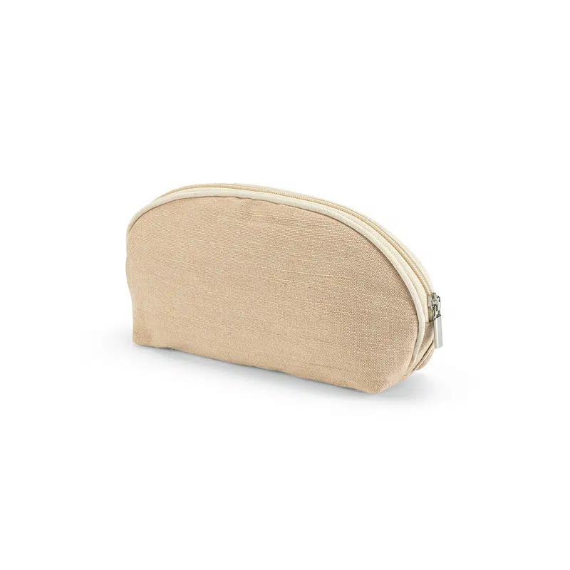 Dehli Toiletry Bag 1.5L 260gsm Jute with zipper – Toiletry Bags – available in beige colour