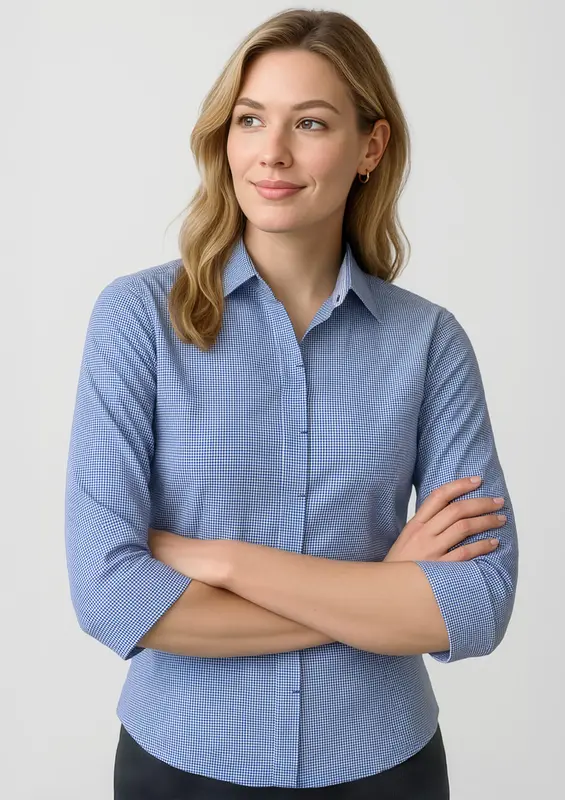 Newport Womens 3/4 Sleeve Shirt – Shirts – available in blue, purple colours
