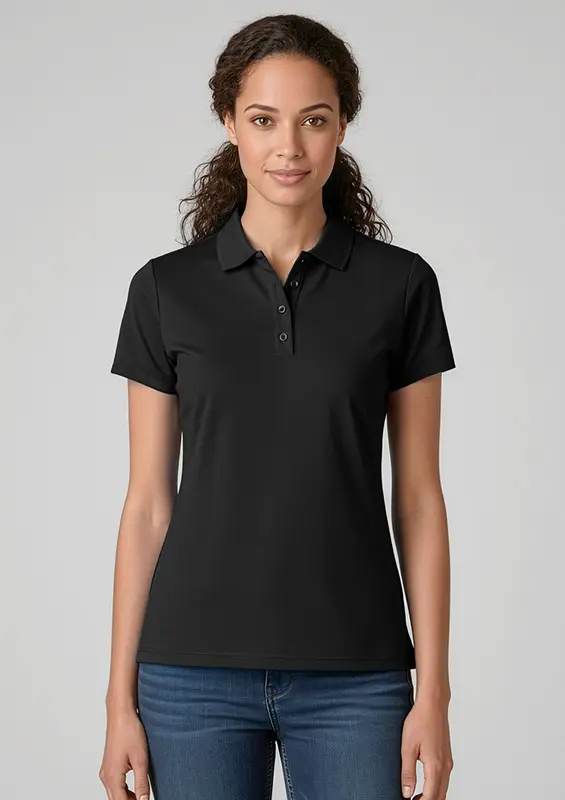 Action Womens Short Sleeve Polo – Polo Shirts – available in black, blue, grey, red colours and 1 more