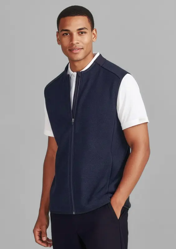 Nova Mens Zip Front Vest – Vests – available in black, blue colours