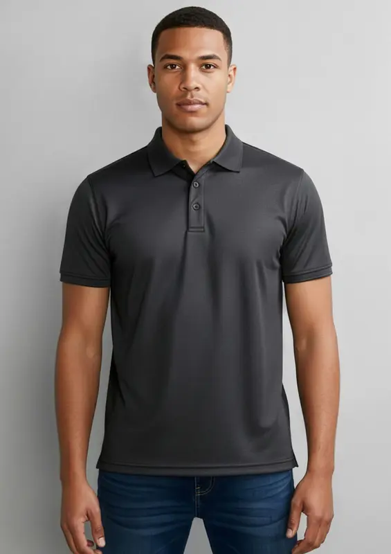 Shadow Mens Short Sleeve Polo – Polo Shirts – available in black, blue, silver colours