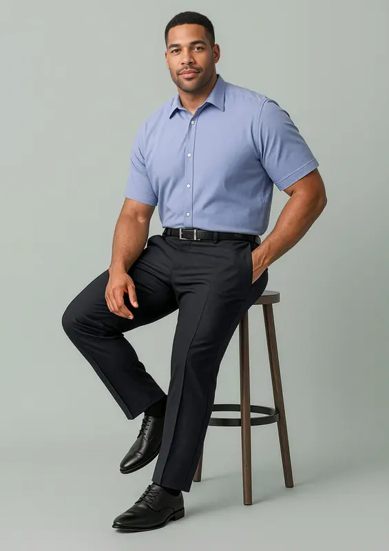 Renew Mens Adjustable Waist Straight Leg Pant – Pants – available in black, blue colours