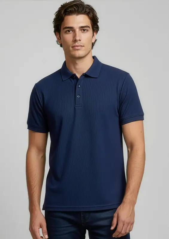Micro Mens Waffle Short Sleeve Polo – Polo Shirts