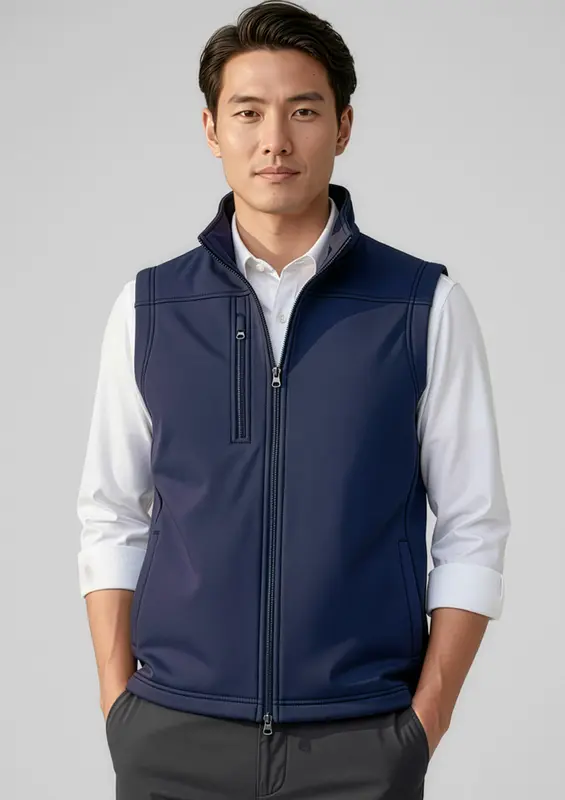 Softshell Mens Vest – Vests – available in black, blue colours