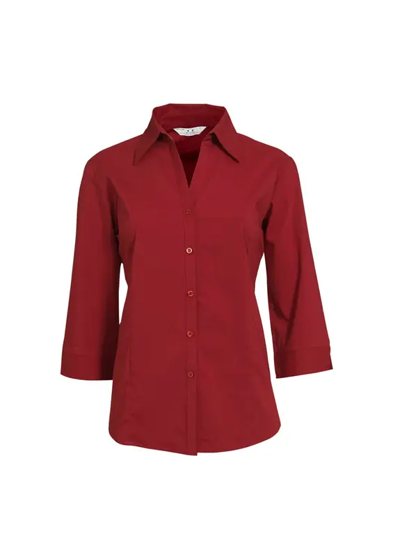 Metro Womens 3/4 Sleeve Shirt – Shirts – available in red colour